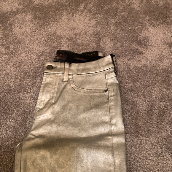 7 for all mankind coated silver jeans - Picture 3 of 7